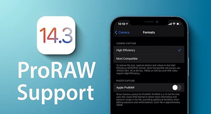 iOS 14.3中的新增功能：对iPhone 12 Pro的ProRAW支持，有氧健身功能等